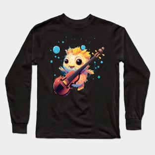 Puffer Fish Playing Violin Long Sleeve T-Shirt